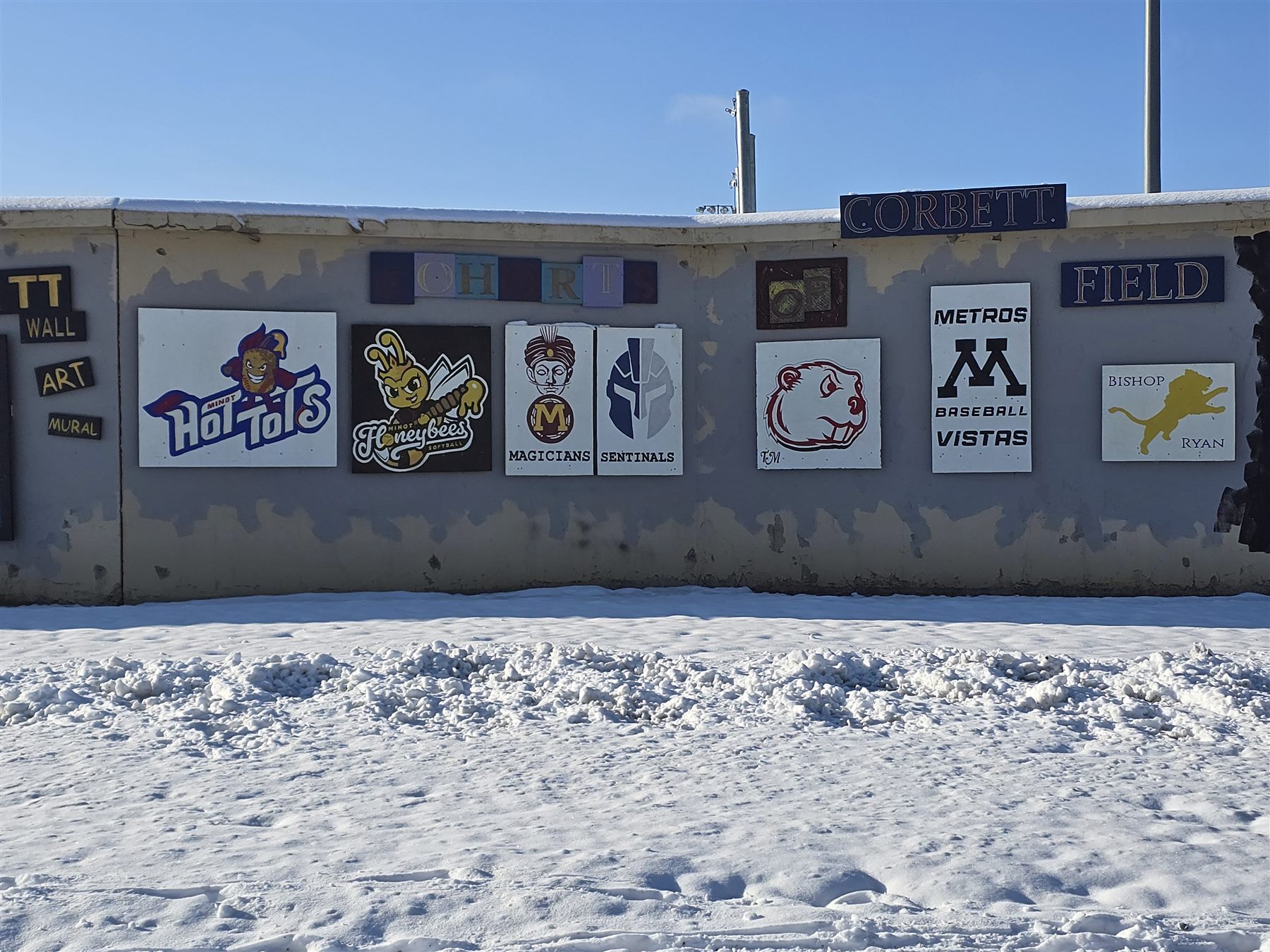 Team and organization logos representing cohorts of Corbett Field